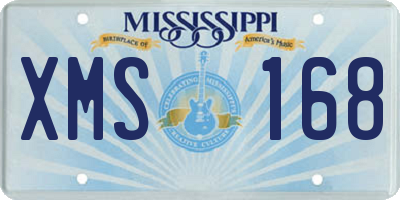 MS license plate XMS168