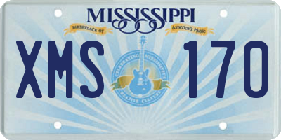 MS license plate XMS170