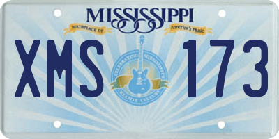MS license plate XMS173