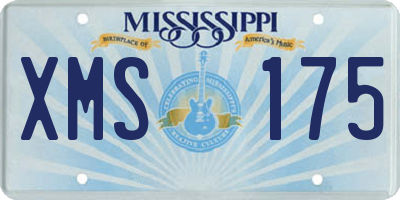 MS license plate XMS175