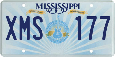 MS license plate XMS177