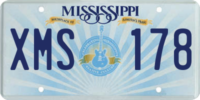 MS license plate XMS178