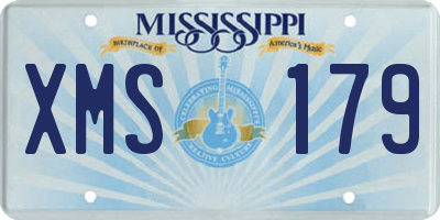 MS license plate XMS179