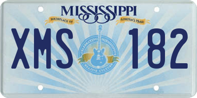 MS license plate XMS182