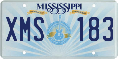 MS license plate XMS183