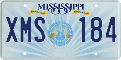 MS license plate XMS184