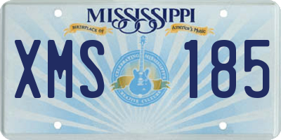 MS license plate XMS185