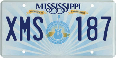 MS license plate XMS187