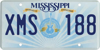 MS license plate XMS188