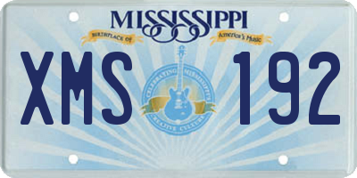 MS license plate XMS192