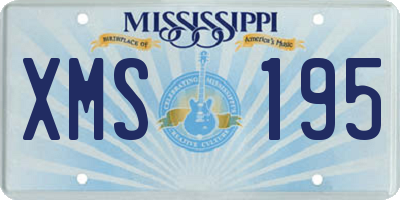 MS license plate XMS195