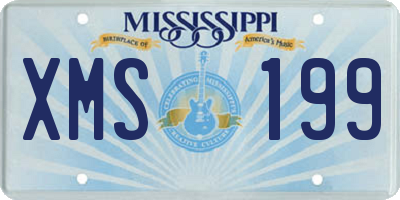 MS license plate XMS199