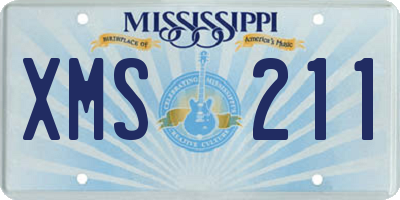 MS license plate XMS211