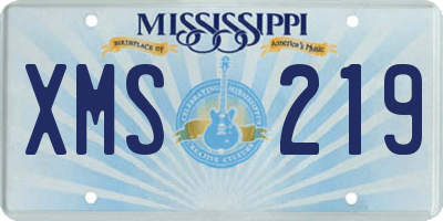 MS license plate XMS219