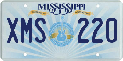 MS license plate XMS220