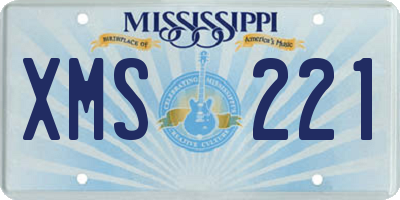 MS license plate XMS221