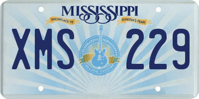 MS license plate XMS229