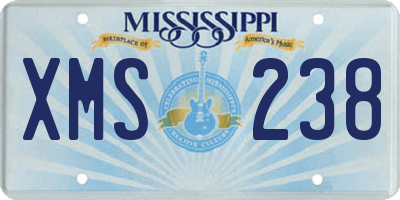 MS license plate XMS238