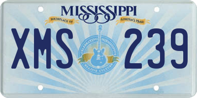 MS license plate XMS239