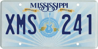 MS license plate XMS241