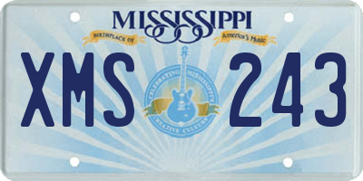 MS license plate XMS243