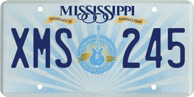 MS license plate XMS245