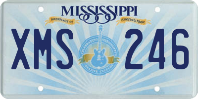 MS license plate XMS246
