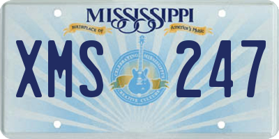 MS license plate XMS247