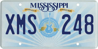 MS license plate XMS248