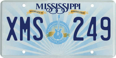 MS license plate XMS249