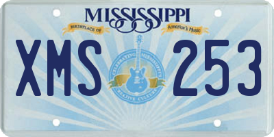 MS license plate XMS253