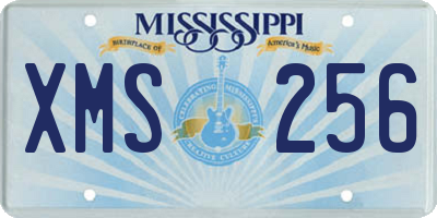 MS license plate XMS256