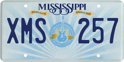 MS license plate XMS257