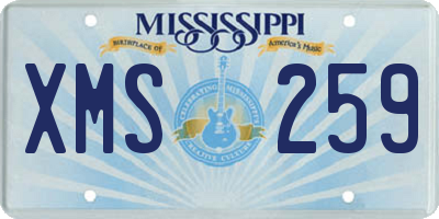 MS license plate XMS259