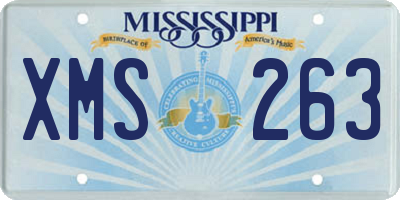 MS license plate XMS263