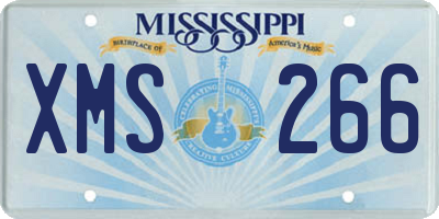 MS license plate XMS266
