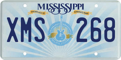 MS license plate XMS268