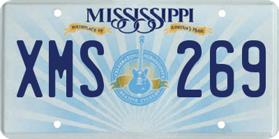 MS license plate XMS269
