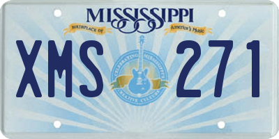 MS license plate XMS271