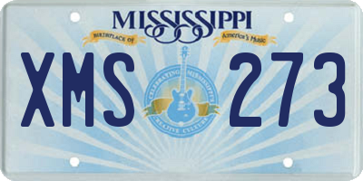 MS license plate XMS273