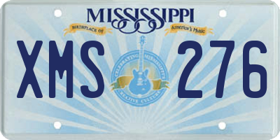 MS license plate XMS276