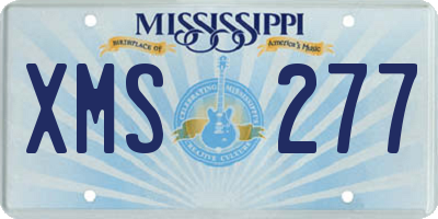 MS license plate XMS277