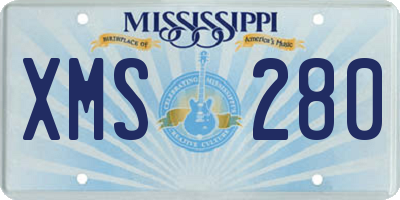 MS license plate XMS280