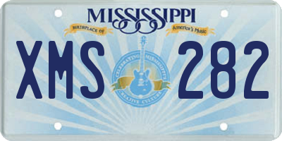 MS license plate XMS282