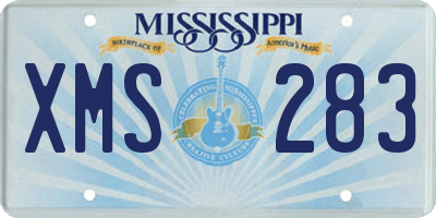 MS license plate XMS283