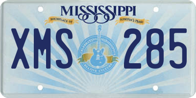 MS license plate XMS285