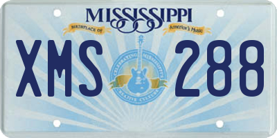 MS license plate XMS288