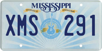 MS license plate XMS291