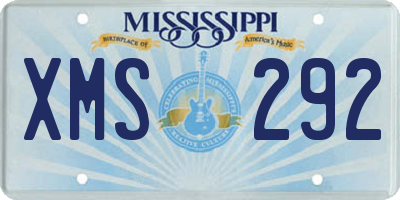 MS license plate XMS292