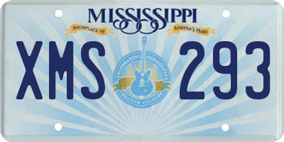 MS license plate XMS293